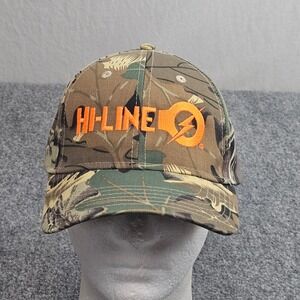 HiLine Camo Hat Cap Mens Green Orange Woodland Pattern Utility Hunting Workwear